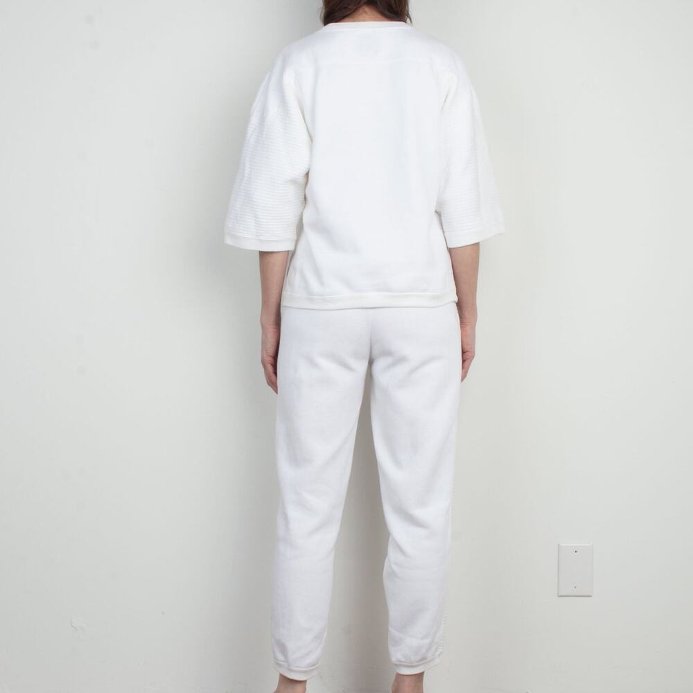 Vintage 80s White Sweatsuit Set Size S Jag Club - Picture 4 of 8